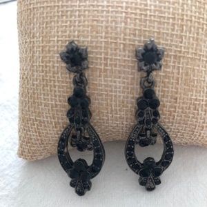 Black Art Deco Earrings